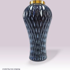 تصویر گلدان شیشه ای طرح لوزی 