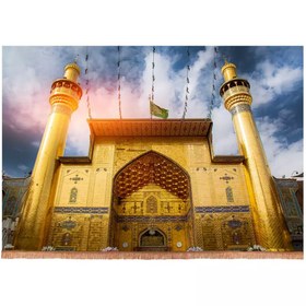 تصویر کتیبه مخمل افقی طرح ایوان نجف حرم حضرت علی علیه السلام (700996) 