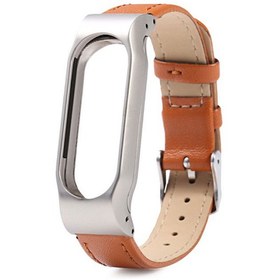 تصویر بند چرمی دستبند سلامتی شیائومی مدل Mi Band 2 