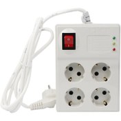 تصویر چندراهی برق و محافظ پارت الکتریک مدل PE2204 Part Electric PE2204 Power Strip With Surge Protector