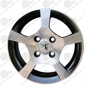 تصویر رینگ اسپرت سایز 14 کد 009 رخ مشکی Wheel 14 inch Code 009 black face