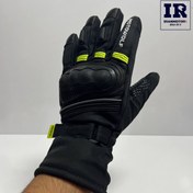 تصویر دستکش موتور سواری زمستانی moto wolf مشکی فسفری 