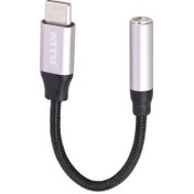 تصویر تبدیل Nitu NX016 Type-C to AUX 10cm Nitu NX016 Type-C to AUX Adapter