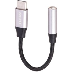 تصویر تبدیل Nitu NX016 Type-C to AUX 10cm Nitu NX016 Type-C to AUX Adapter