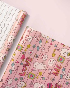 تصویر 3 برگ کاغذ کادو گلاسه – 1073 