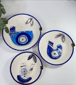 تصویر دیوار کوب سه تیکه مرغ امین 