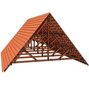 تصویر فایل اتوکد، اسکچاپ، تری دی مکس، پرینتر سه بعدی سقف شیبدار (دیتیل سه بعدی) 