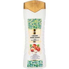 تصویر شامپو بدن کرمی روغن ماکادمیا 365میل هسل Hesel Creamy Body Wash With Macadamia Oil 365ml