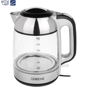 تصویر چای ساز رنه مدل RTM1709 ظرفیت ۳ لیتر با کتری شیشه‌ای 