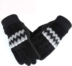 تصویر دستکش مردانه جیر کف ترمزدار فری سایز مشکی 