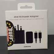 تصویر شارژر سامسونگ 45وات با گارانتی بوف اورجینال کابل 1.8 متر SAMSUNG 45W 