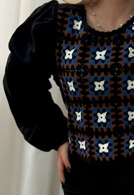 تصویر موتیف گلدار v112 کپی - تک رنگ 