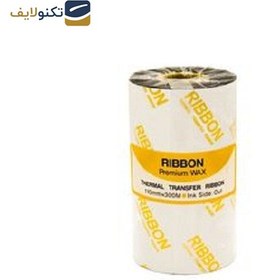 تصویر ریبون پرینتر لیبل زن مدل Premium Wax Premium Wax Resin 110mm x 300m Label Printer Ribbon