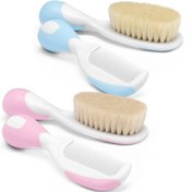 تصویر شانه و برس الیاف طبیعی Chicco - خردلی Chicco