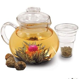 تصویر دمنوش چای سفید بلومینگ 200 گرمی (متالایز)111 Blooming white tea tea 200 grams (metalized) 111