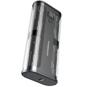 تصویر پاور بانک کریستالی پاورولوژی20000 آمپر مدل PPBCHA25 Powerology Crystalline Series Power Bank 20000mAh PD 65W - Black