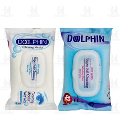 تصویر دستمال مرطوب دلفین dolphin make up remover wipes