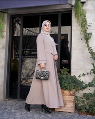 تصویر عبا زنانه جلوباز جواهردوزی شده مجلسی پرنسا 