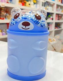 تصویر قلک فانتزی قفل دار خرسی - آبی 