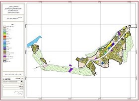تصویر عنوان نقشه :کاربری اراضی وضع موجود روستای کوپن 
