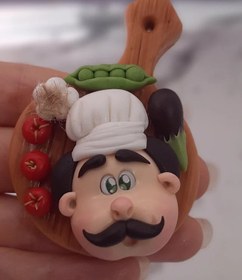 تصویر مگنت سرآشپز و صیفیجات خمیری مگنت رو یخچالی