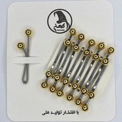 تصویر گیره استیل یکطرفه کهن-بسته 12 عددی-طرح 5 