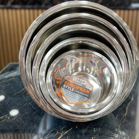 تصویر سرویس آبکش و لگن یونیک ۵ پارچه استیل 