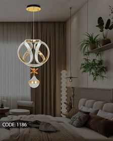 تصویر لوستر آویز مدرن LED سه حالته نیک لایت 1186 