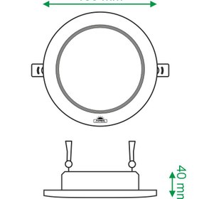 تصویر چراغ LED سقفی توکار 15W 