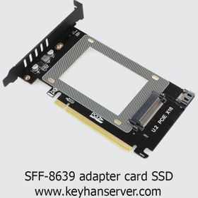 تصویر کارت اتصال هارد SSD و HDD به سرور U2 PCIE X16 