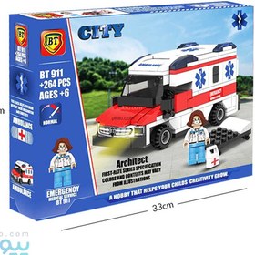 تصویر لگو آمبولانس BT911 مدل ۲۶۴ قطعه ای 
