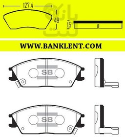 تصویر لنت ترمز جلو ورنا SP1047 های کیو – Hi-Q hyundai verna hi-Q rear brake pads