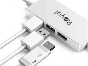 تصویر هاب 4 پورت USB رویال مدل RH2-210 هاب 4 پورت USB رویال مدل RH2-210