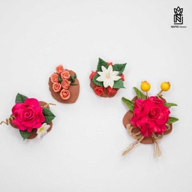 تصویر مگنت یخچال گل خمیری 