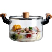 تصویر قابلمه پیرکس دسته چوبی ۳.۵ لیتر 