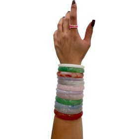 تصویر النگو شیشه ای پهن 