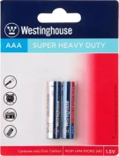 تصویر باتری نیم قلمی Westinghouse-AAA مدل Super Heavy Duty Westinghouse Super Heavy Duty R03P UM4 AAA Battery Pack of 2