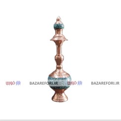 تصویر گلاب پاش 21 سانتی متری مس و فیروزه کد 69 برند قلمستان - بازار فوری 21 cm copper a​nd turquoise rose water sprayer- code 69- Qalamestan bra​nd