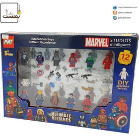 تصویر لگوشخصیت مارول 12عددی با لوازم AMT3237 Lego Marvel's 12 -numbered personality with AMT 3237