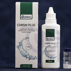 تصویر محلول لنز سخت کانزین پلاس 120میل schalcon Consin plus contact lenz solution