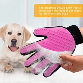 تصویر دستکش ماساژ و موجمع کن سگ و گربه – Massage gloves and dog and cat hair remover 