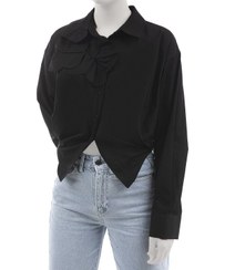 تصویر شومیز زنانه مشکی سرژه Serge کد 207358 