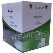 تصویر کابل شبکه اشنایدر اکتاسی Cat6 UTP اورجینال روکش LSZH فلوک پاس 305متر Schneider Actassi