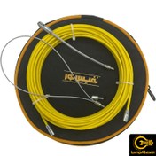 تصویر فنر سیم کشی غلطک دار روکش دار زرد نفیس نور 