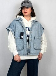 تصویر وست جین زنانه مدل 13308 رنگ آبی روشن 