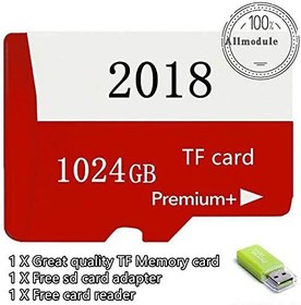 تصویر FidgetKute 2018 جدید 1TB میکرو حافظه کارت حافظه 1024 گیگابایت برای کارت حافظه میکرو SD 1TB (قرمز) قرمز 512GB 