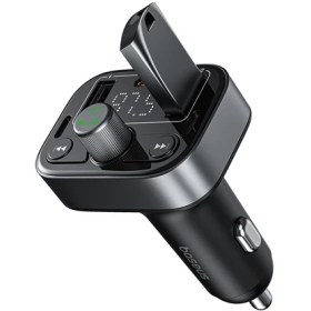 تصویر شارژر فندکی (فرستنده امواج) باسئوس مدل Baseus S-09 Pro Series Car FM Transmitter با گارانتی 24 ماهه شرکتی 