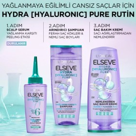 تصویر شامپو آبرسان موهای چرب ELSEVE سری HYDRA PURE حجم 300 میلی لیتر 