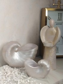 تصویر صدف دکوری جاشمعی 