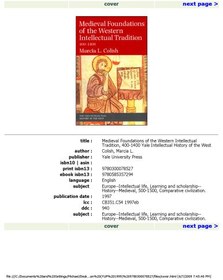 تصویر دانلود کتاب Medieval Foundations of the Western Intellectual Tradition (Yale Intellectual History of the West Se) 1999 کتاب انگلیسی مبانی قرون وسطایی سنت فکری غرب (تاریخ فکری ییل غرب سه) 1999
